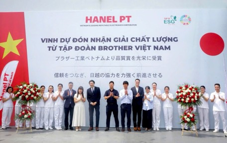 HANEL PT NHẬN GIẢI THƯỞNG CHẤT LƯỢNG TỪ TẬP ĐOÀN BROTHER